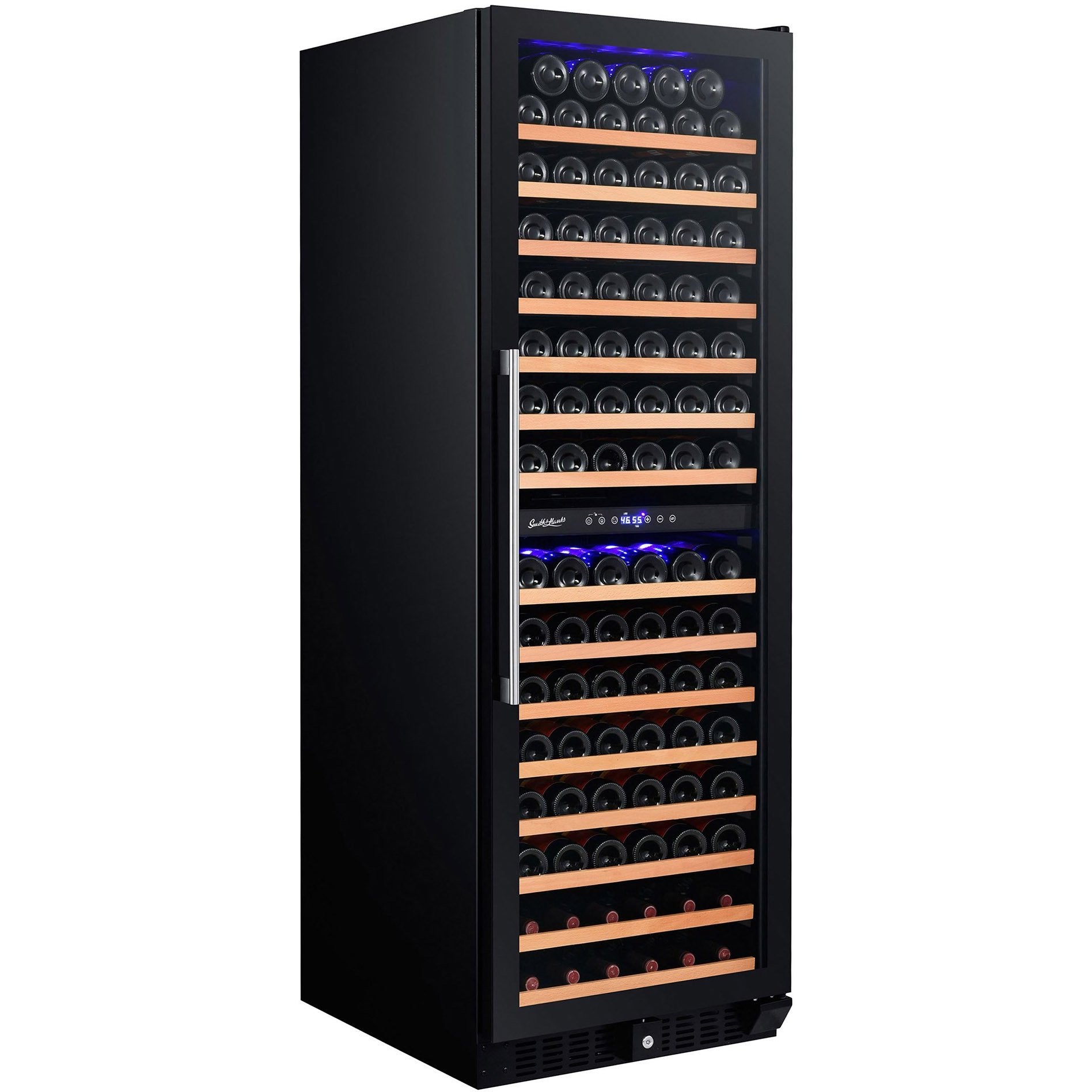 Smith & Hanks 166 Bottle Glass Dual Zone Wine Cooler (RW428DRG)