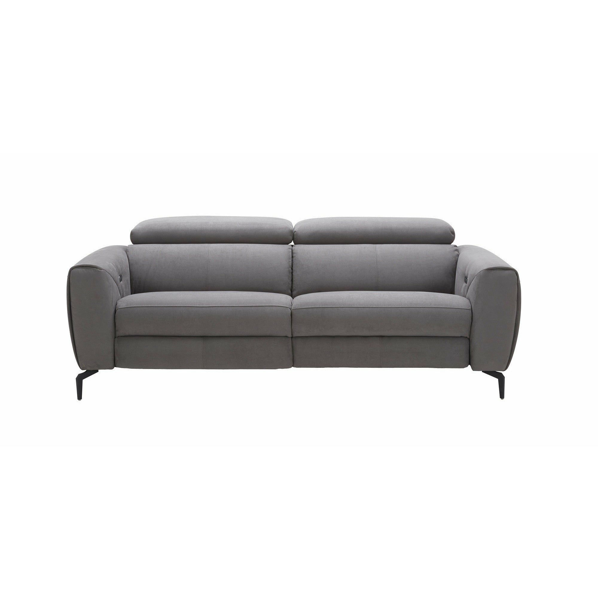 J&M Grey Fabric Lorenzo Motion Loveseat (18823-L)