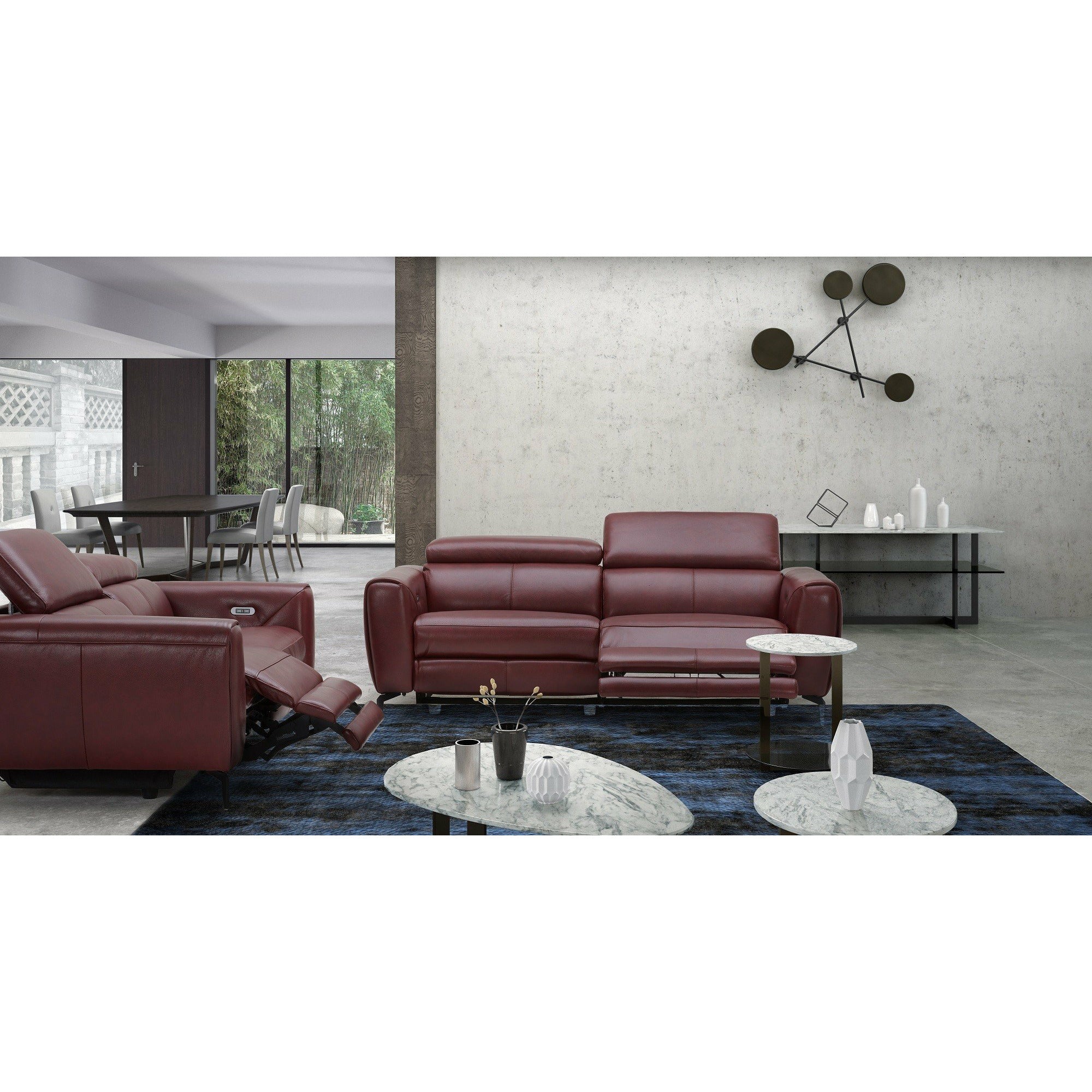 J&M Lorenzo Merlot Loveseat (18822-L)
