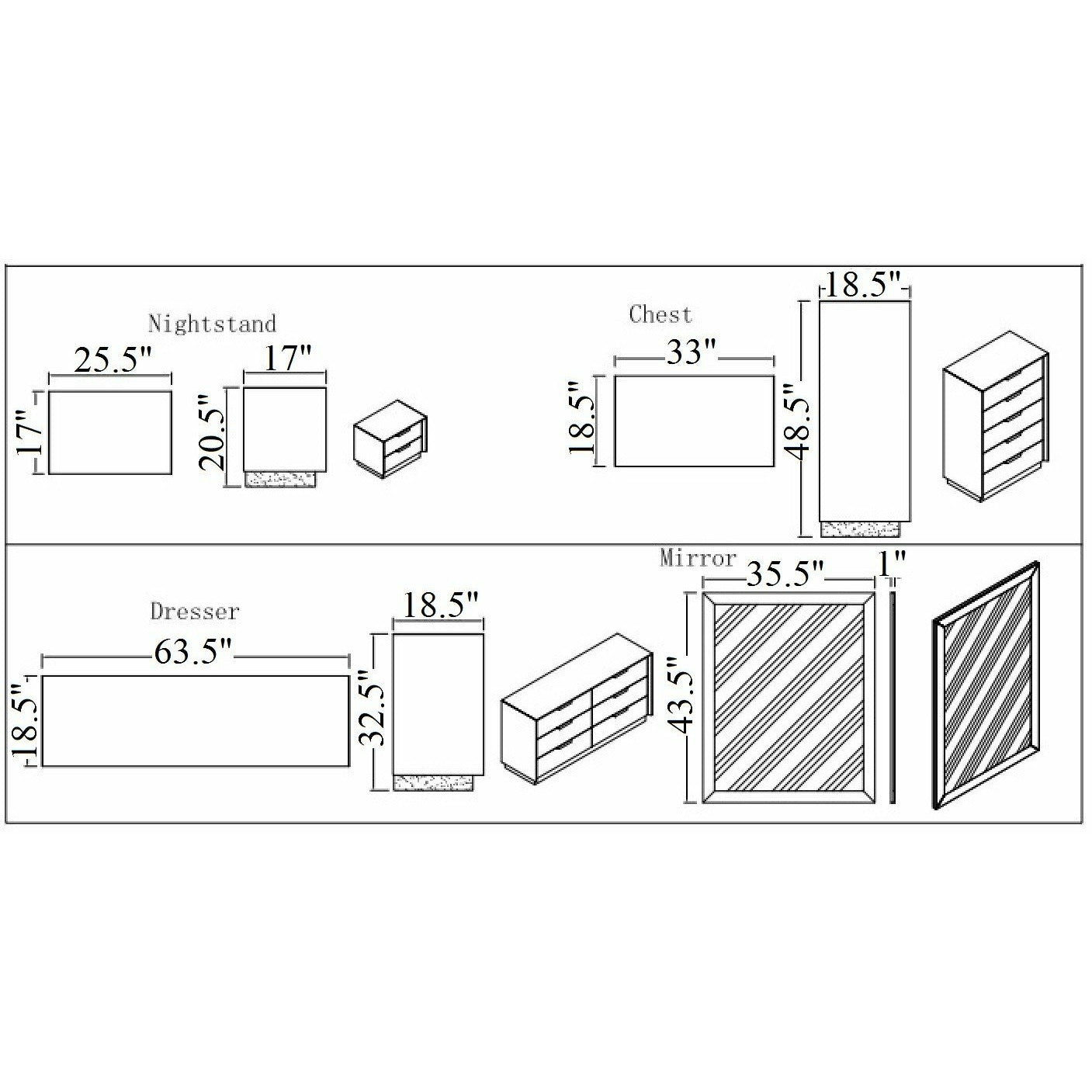 J&M The Monte Leone Bedroom Set