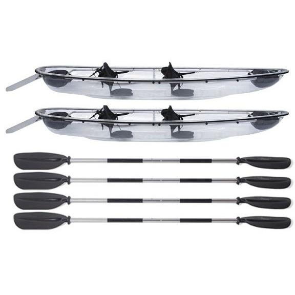 Crystal Clear Kayak Pair (x2) with Paddles (CKC2)