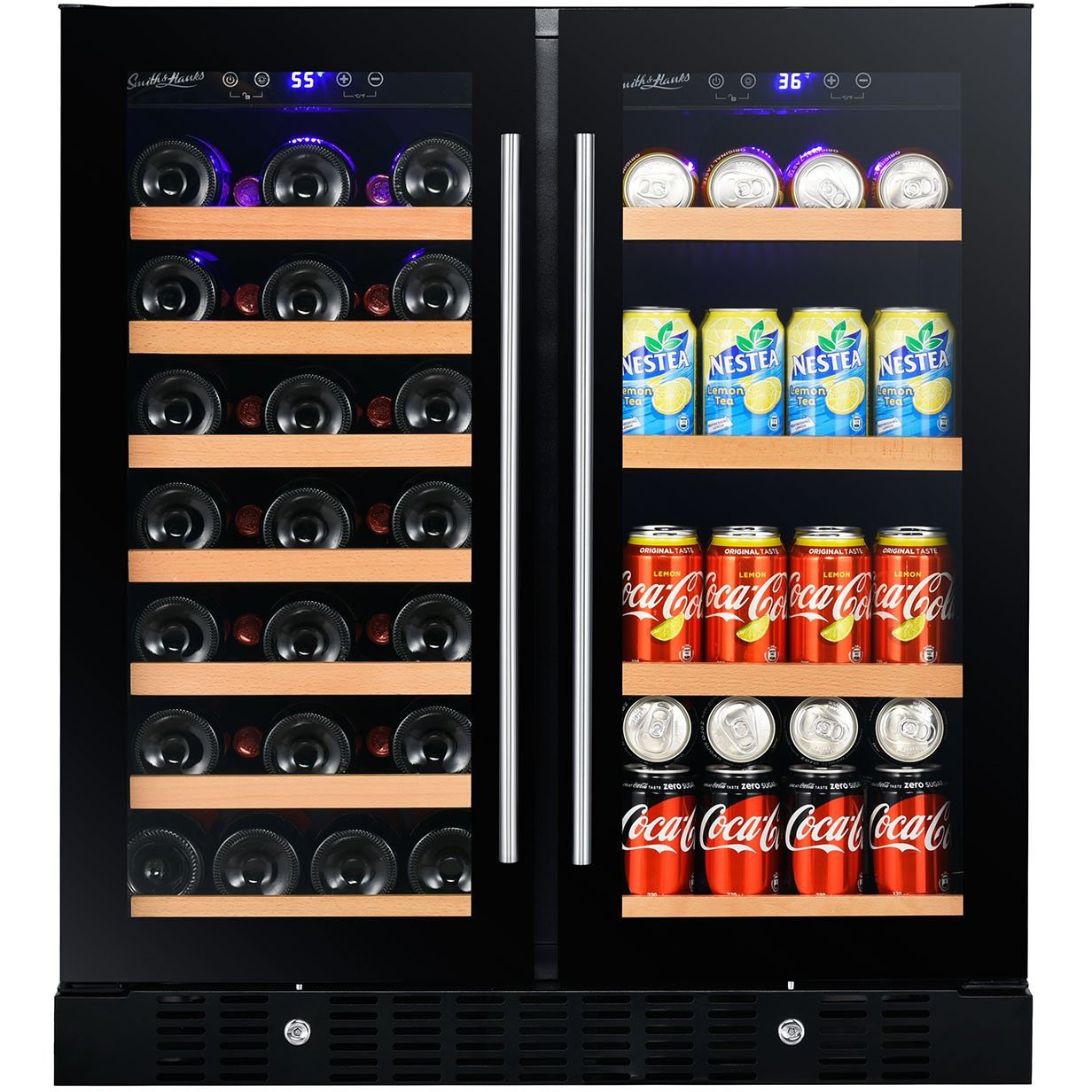 Smith & Hanks Carbon Glass Wine and Beverage Fridge (BEV176D)