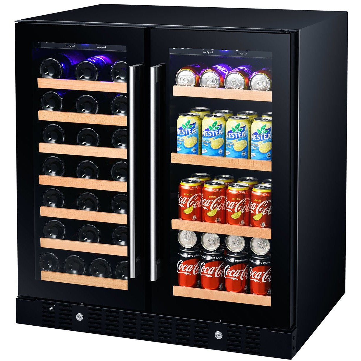 Smith & Hanks Carbon Glass Wine and Beverage Fridge (BEV176D)